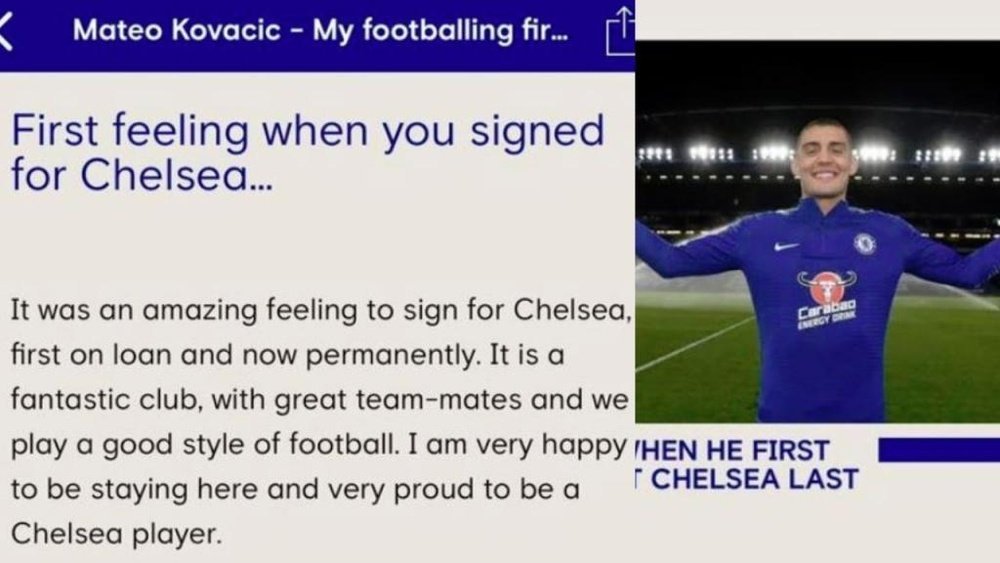 Chelsea annonce accidentellement le transfert de Kovacic ! Captura/ChelseaFC