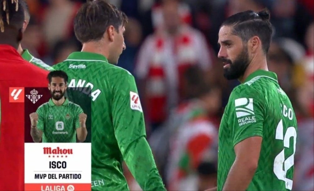 Isco, 'MVP' otra vez. Captura/MovistarLaLiga