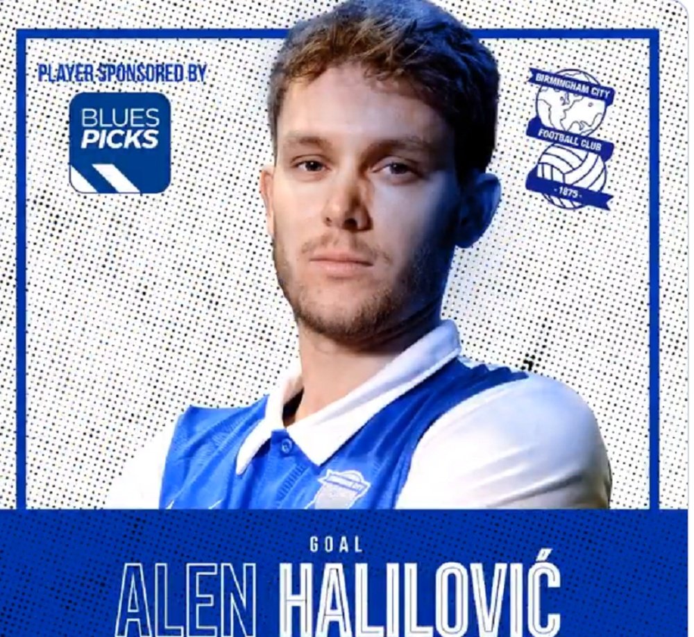 Halilovic se estrenó como goleador del Birmingham. Captura/BCFC