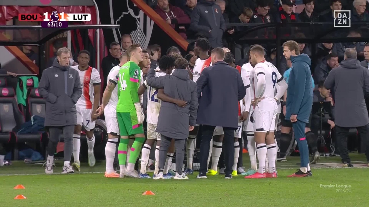 JOGADOR DO LUTON TOWN DESMAIA EM CAMPO 