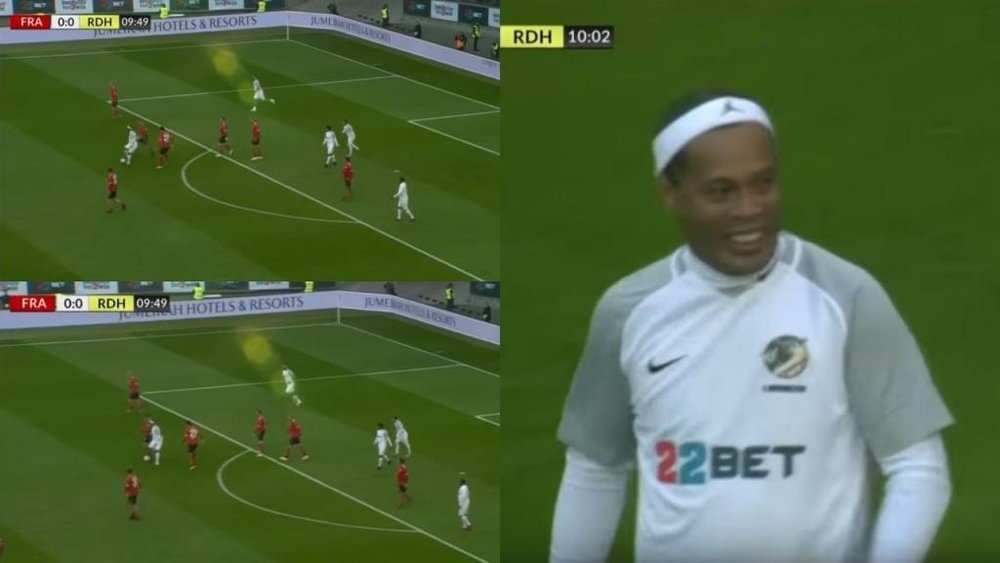 Ronaldinho durante un partido. Captura/SportTV