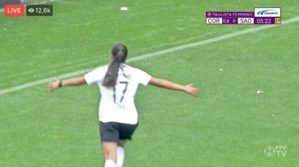 La final del Paulista Femenino se la llevó Corinthians por un... ¡2,4-0! Captura/FPFTV
