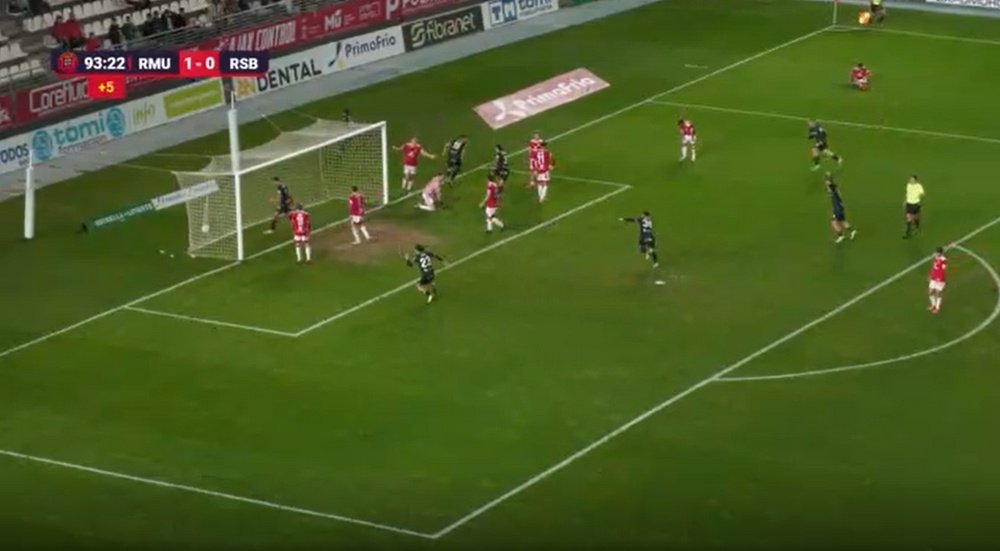 El Sanse no dejó de buscar el empate hasta que encontró su recompensa. Captura/InSports