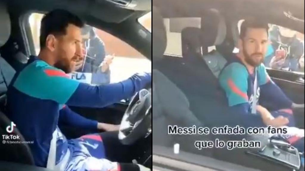 Leo Messi reclamou da atitude dos torcedores. Captura/TikTok