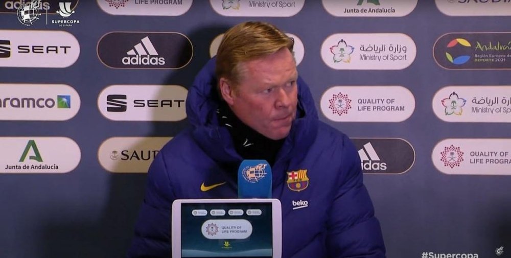 Koeman falou antes da semifinal da Supercopa da Espanha. Captura/RFEF