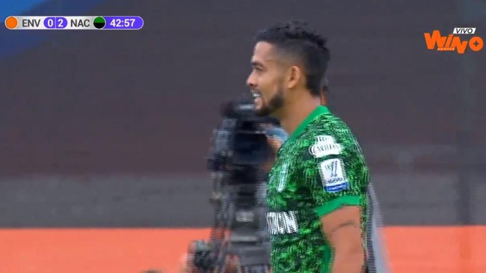 Envigado y Nacional empataron a dos. Captura/WinSports