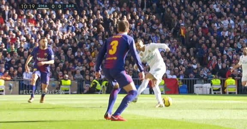 O momento do falhanço de Ronaldo. Captura/beINSports