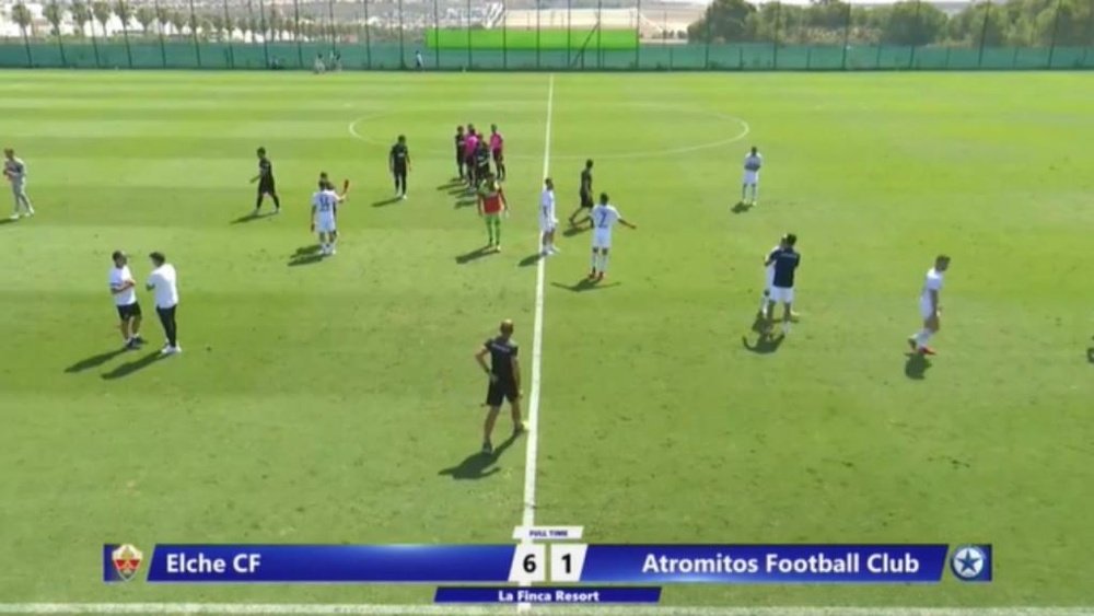 El Elche goleó al Atromitos en su primer test. Captura/ElcheCF