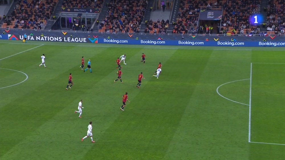 El gol de Mbappé subió al marcador. Captura/TVE