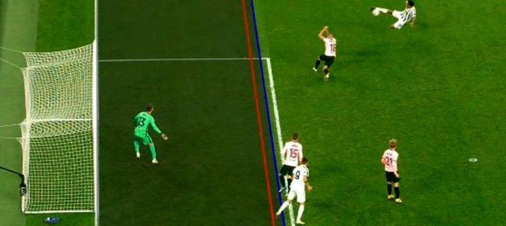 Morata had two goals ruled out. Screenshot/MovistarLigadeCampeones