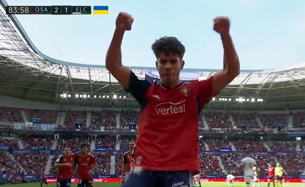 Le show d'Abde avec Osasuna. Capture/DAZN