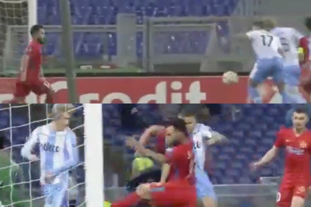 Captura del gol de Ciro Immobile ante el FCSB. Twitter/LiveTV