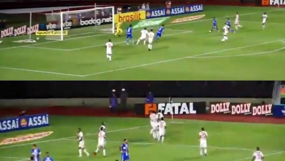 Dani Alves dio la bienvenida al Paulista con gol. Captura/Globoesporte