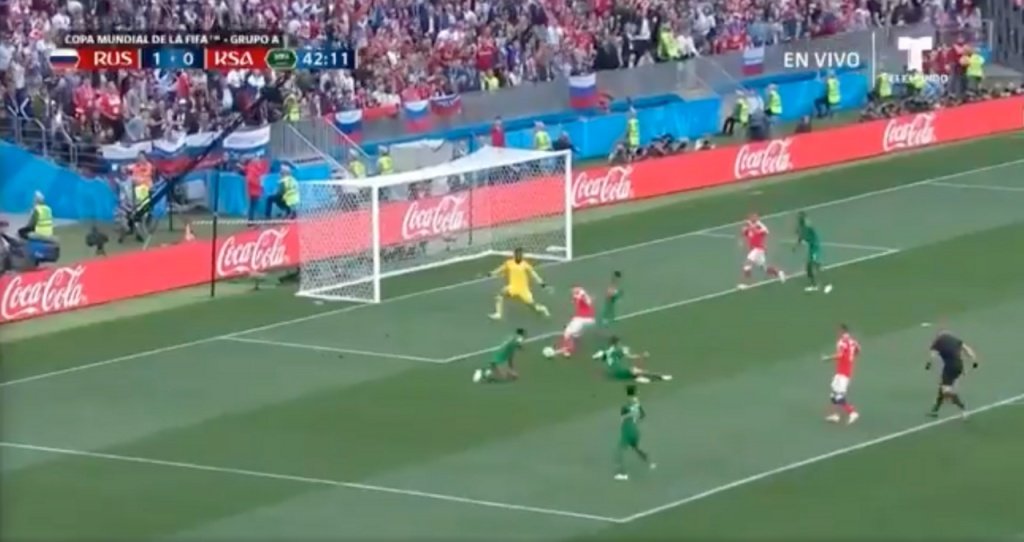 Cheryshev scored Russia's second goal. Captura