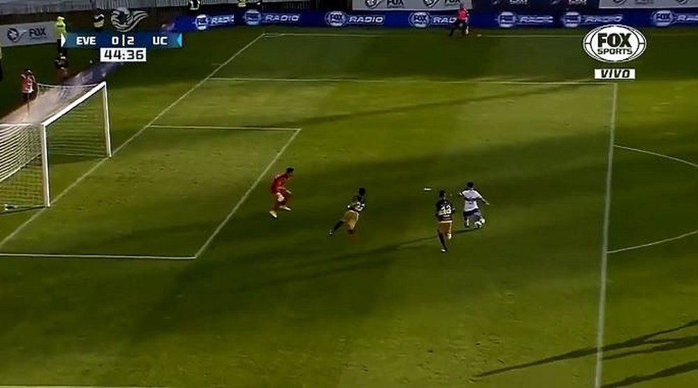 Puch se reencontró con el gol den Chile. Captura/FoxSports