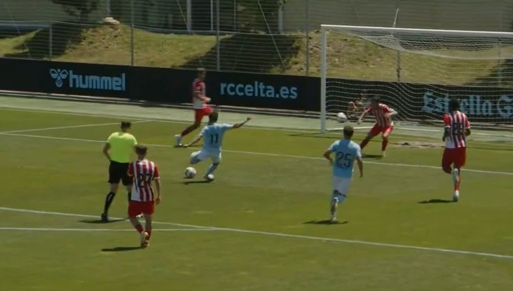 Franco Cervi firmó el 2-1 definitivo en el minuto 87. Captura/RCCelta