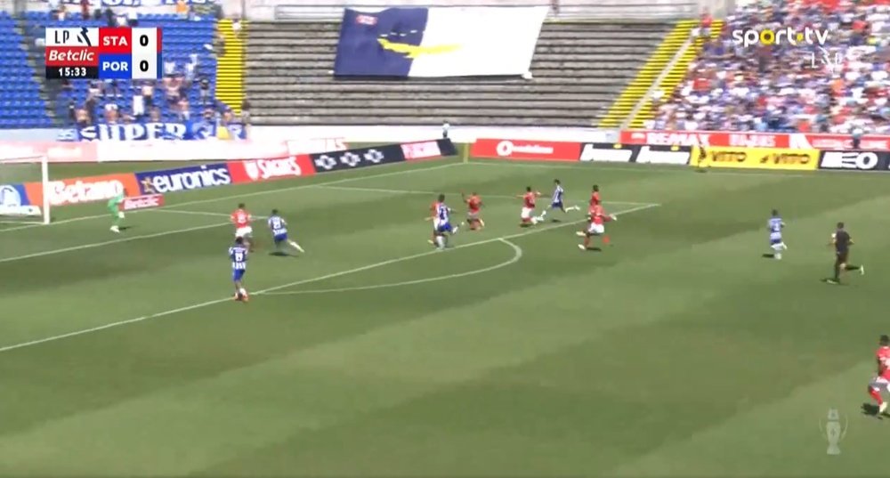 Iván Jaime arrancó la victoria del Oporto. Captura/SportTV