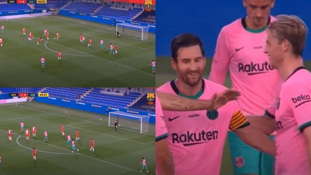 Messi volvió a sonreír: usó la diestra de guante para marcar un golazo. Captura/BarçaTV