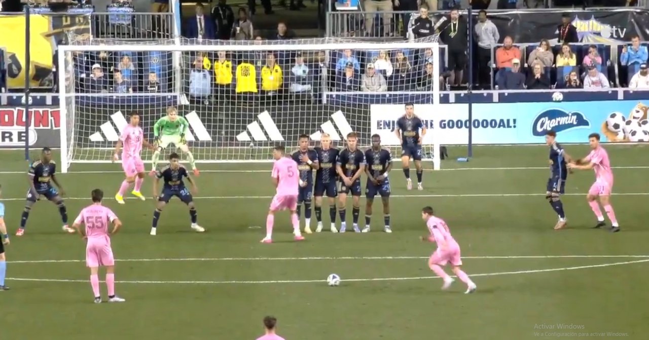 Messi marcó en el empate del Inter Miami. Captura/Apple TV