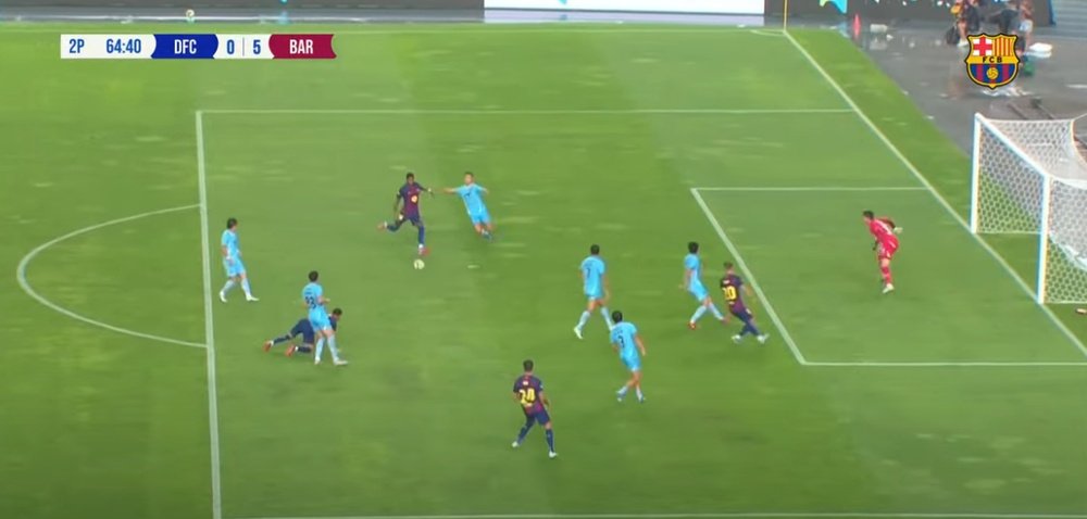 The goal arrived through a flowing team move. Screenshot/FCBarcelona_es