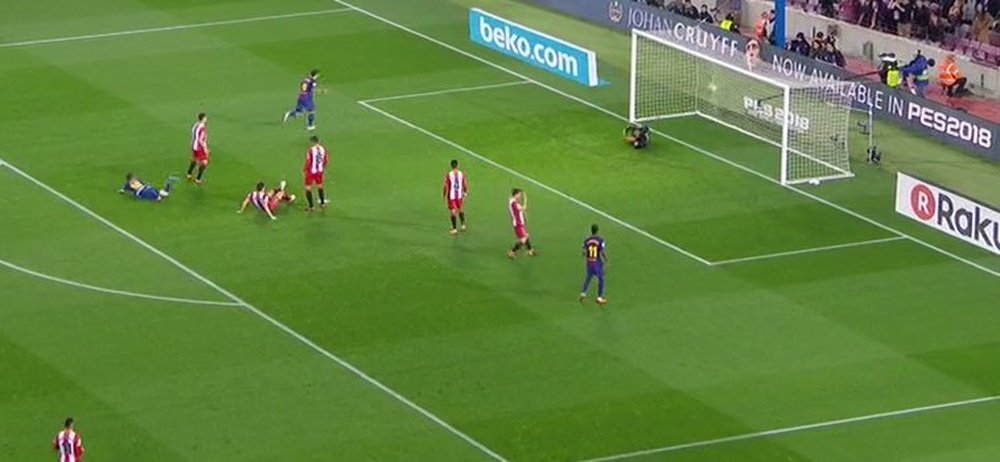 Messi marque le but du 2-1. Capture/Movistar