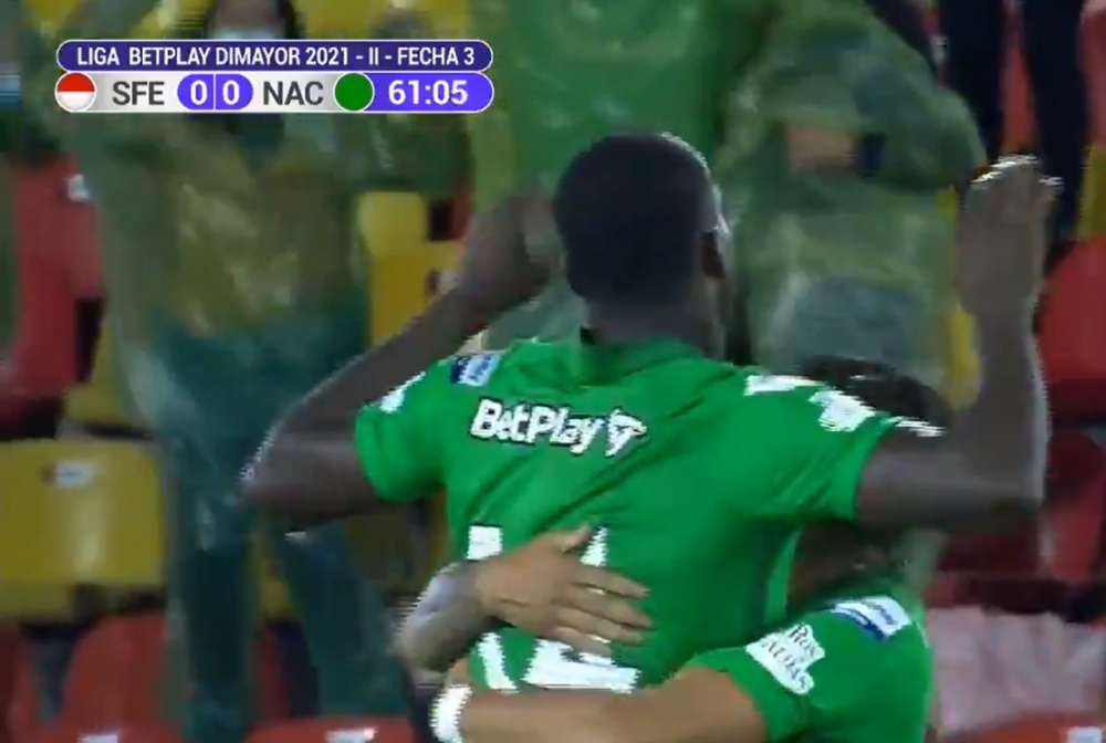 Atlético Nacional venció por la mínima en casa de Santa Fe. Captura/WinSports