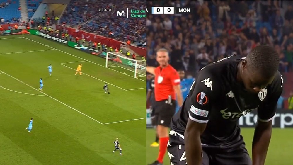Trabzonspor took the lead in bizarre fashion. Screenshot/Movistar