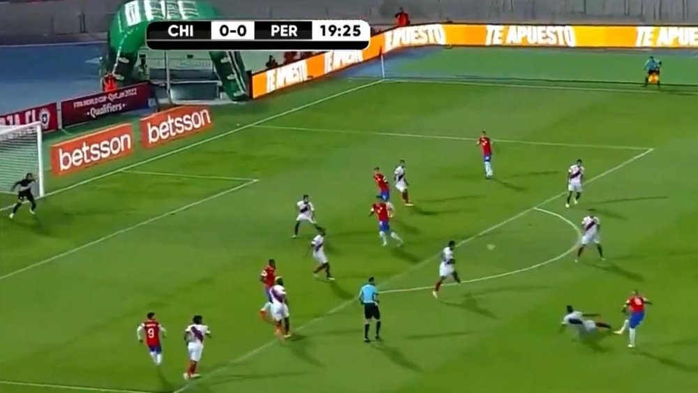 Vidal scored for Chile. Screenshot/beINSports
