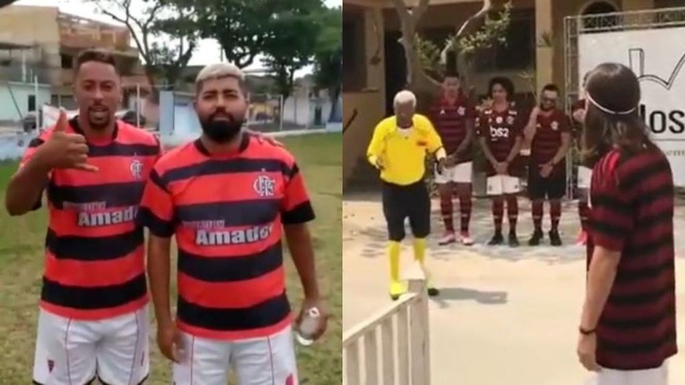 El equipo 'fake' y surrealista de Flamengo tiene a 'Gabigordo' de capitán. Instagram/Gabigoldatorcid
