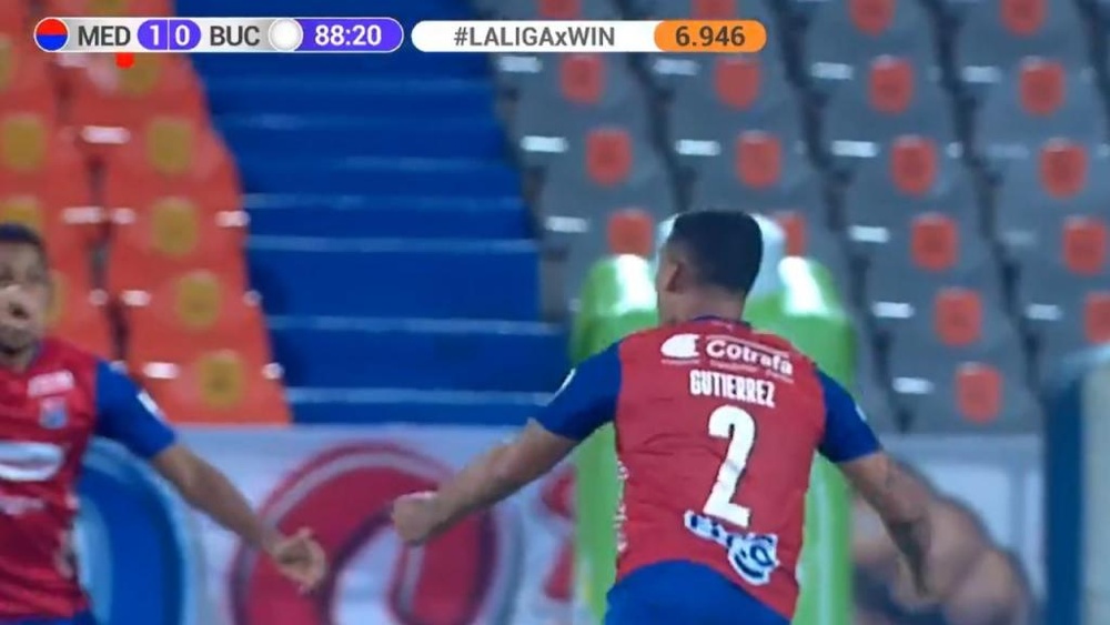 DIM venció por la mínima a Bucaramanga. Captura/WinSports