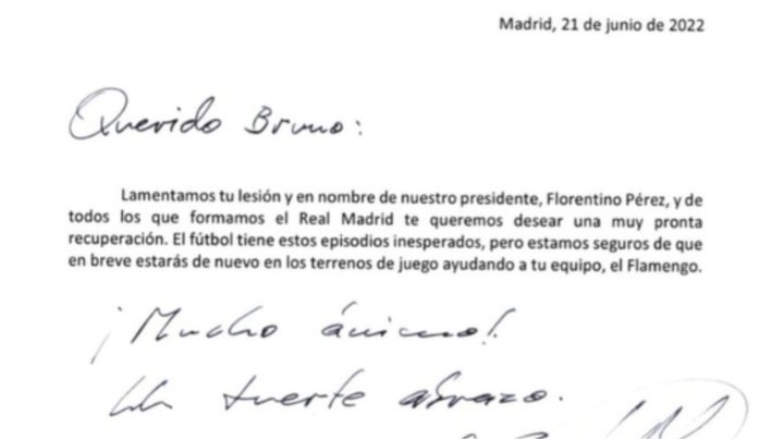 El Madrid mandó un mensaje de ánimo a Bruno Henrique tras su grave lesión