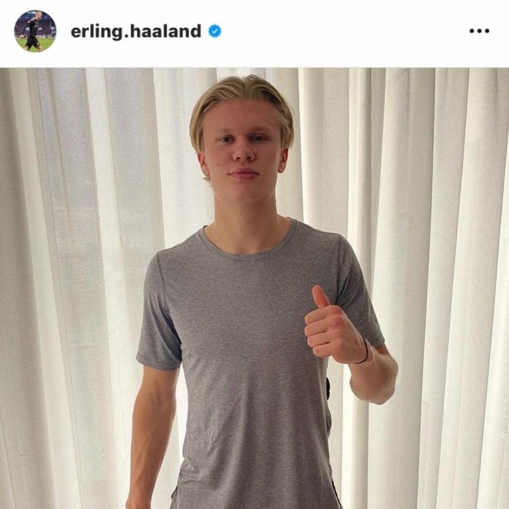 Haaland mandó un mensaje de optimismo a todos sus seguidores. Instagram/Erling.Haaland