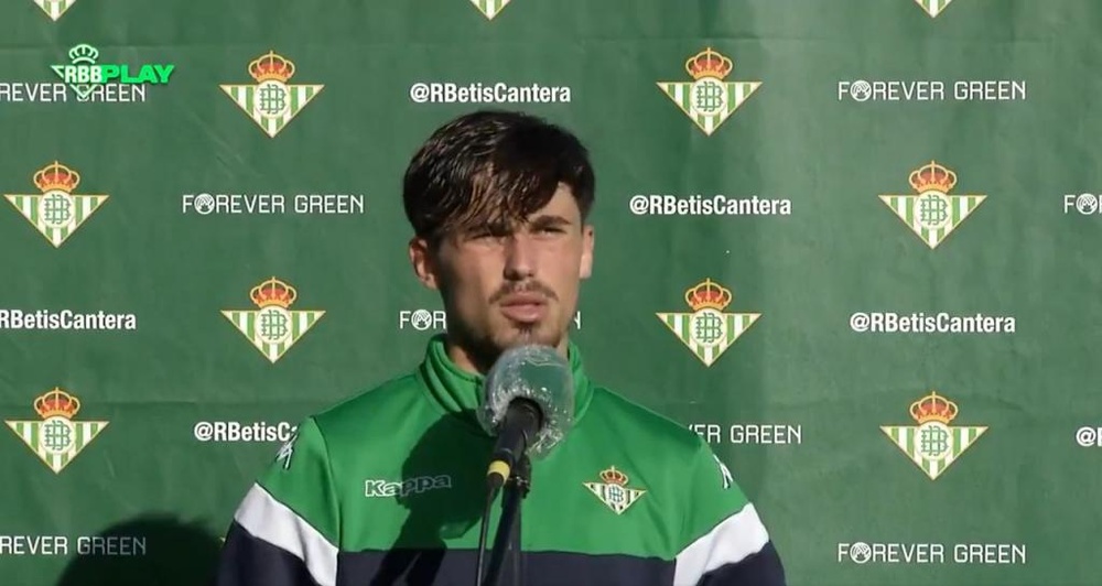 Rodri Sánchez negocia la renovación con el Betis. Twitter/RealBetisCantera