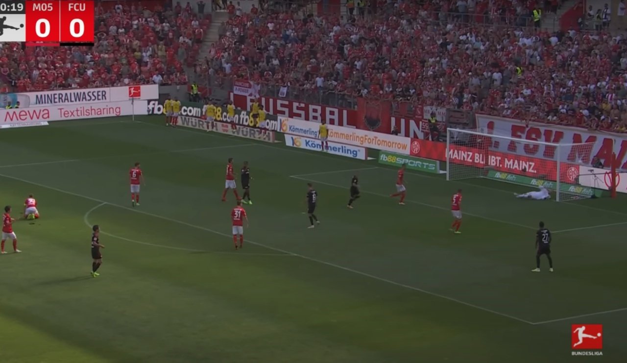 El Mainz 05 y el Union Berlin empataron sin goles. Captura/Bundesliga