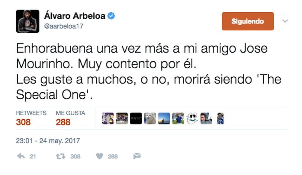 Arbeloa se acordó del que fue su entrenador en el Real Madrid. ÁlvaroArbeloa