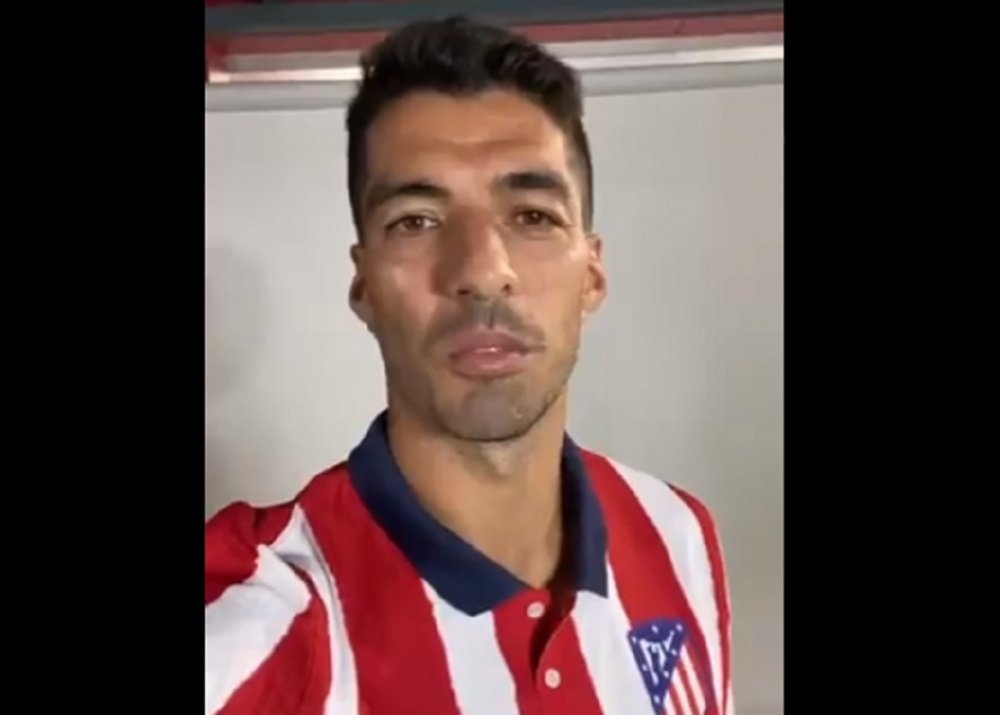 Luis Suárez ya habla como rojiblanco. Captura/Atleti