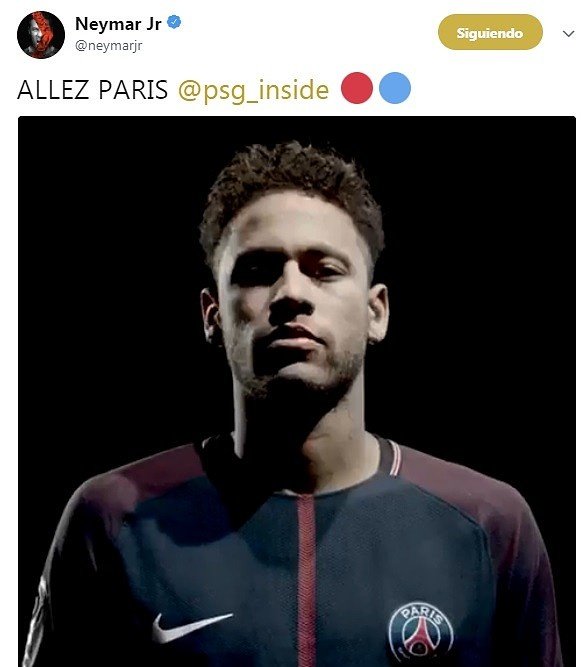 Neymar gives his take on PSG-Real. Twitter/Neymarjr