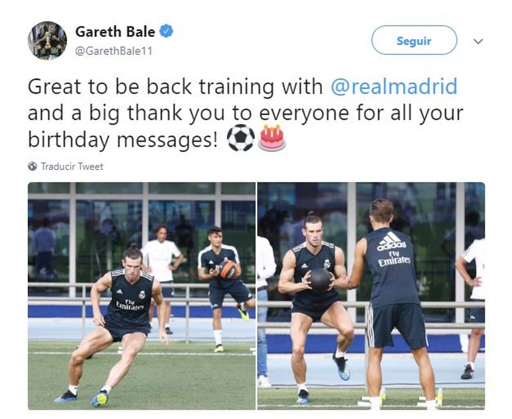 Bale est motivé. Twitter/GarethBale