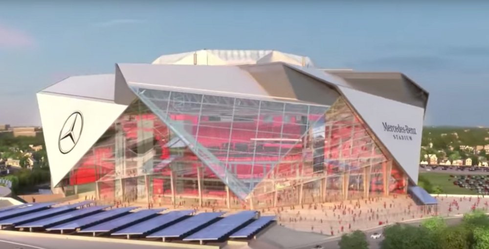 La nueva casa de las franquicias de la NFL y MLS de Atlanta. Youtube/MercedesBenz