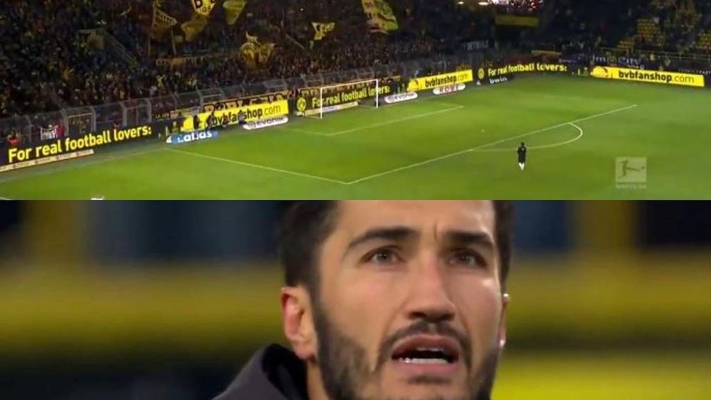El emocionante momento que vivió Sahin. Captura/BTSport