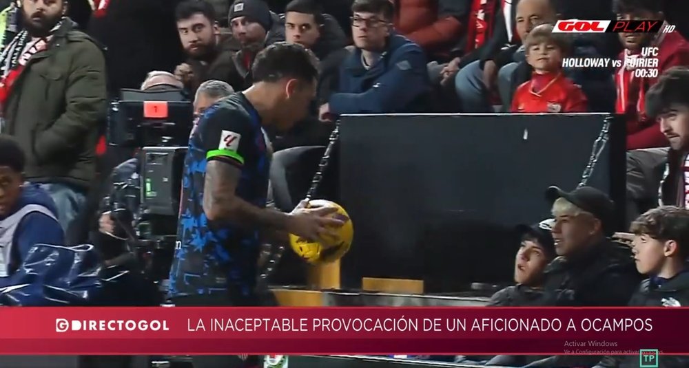 LaLiga llevará lo ocurrido con Ocampos a la Fiscalía de menores. Captura/Gol