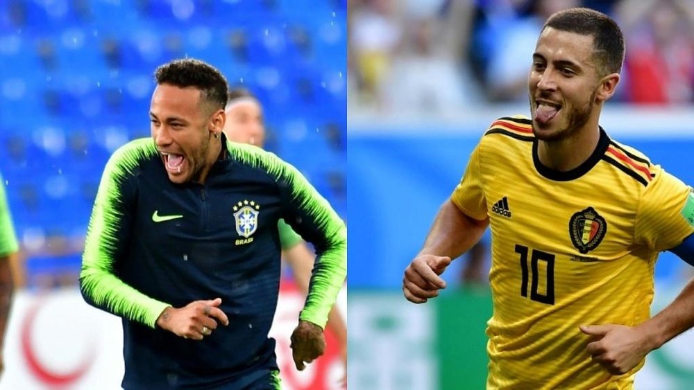 Marcelo escolhe entre Neymar e Hazard. Montaje/BeSoccer