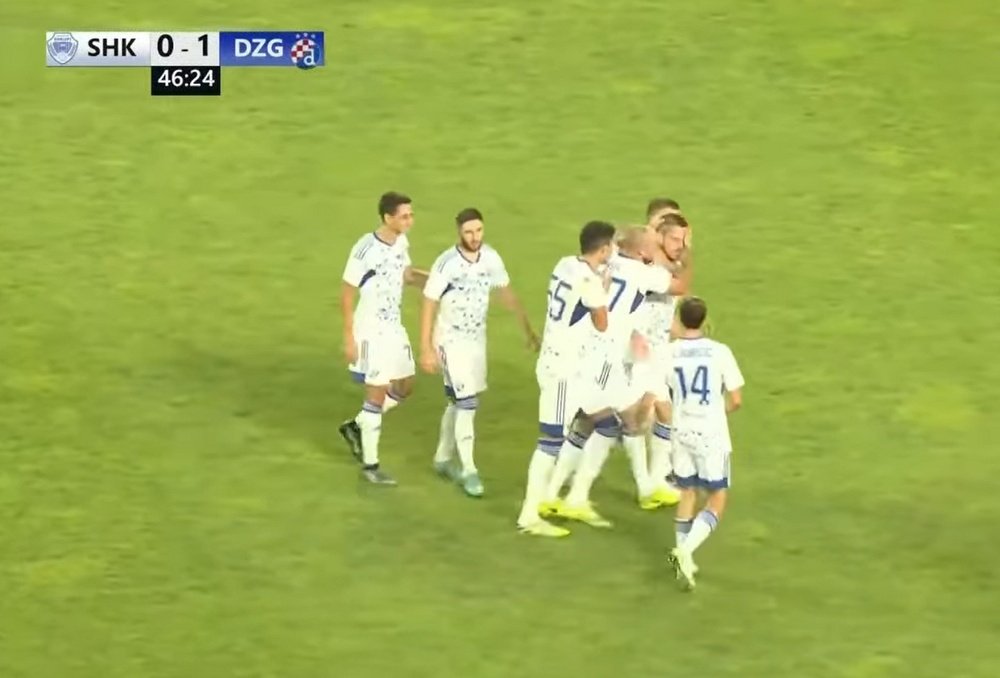 El Dinamo de Zagreb superó por la mínima al Shkupi. Youtube/Matejcho