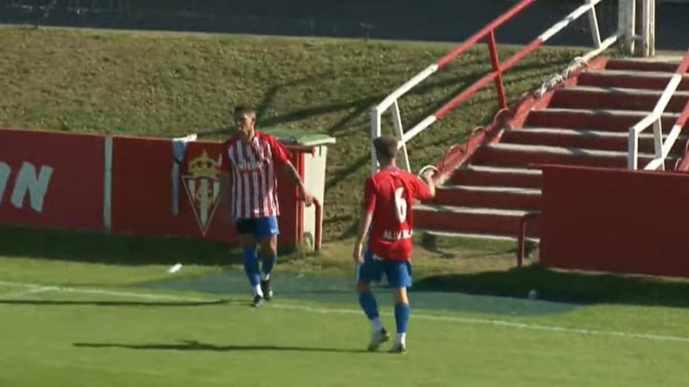 El Sporting derrotó a su filial. Captura/RealSporting