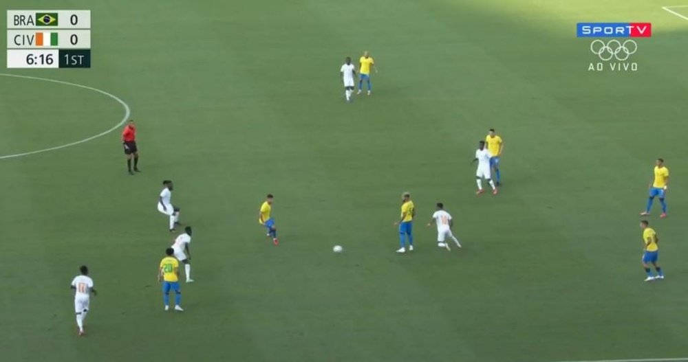 Brasil mostra muita raça, mas não passa de um empate com a Costa do Marfim. Captura/SporTV