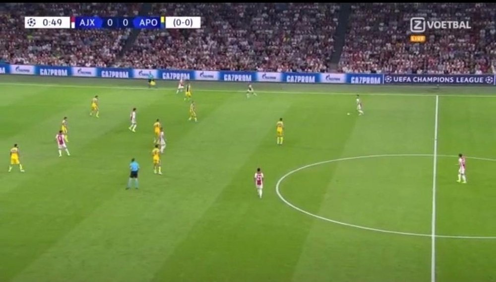 Sigue el directo del Ajax-APOEL. Captura/Voetbal