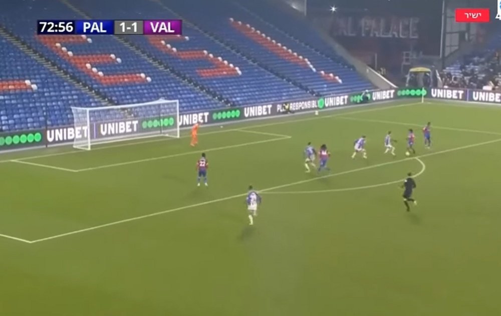 El Crystal Palace le ganó al Valladolid por 2-1. Captura/4