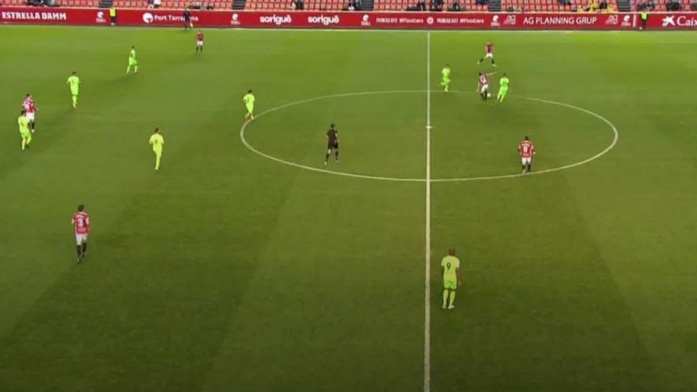 El San Fernando le priva al Nàstic de entrar en play offs. Captura/Footters