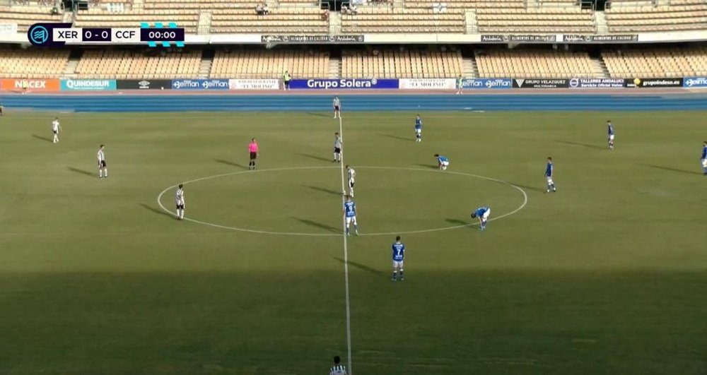 El Córdoba debutó este año en Segunda RFEF con una 'manita'. Twitter/Footters