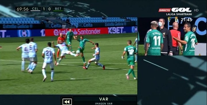 Betis saw penalty taken away after VAR review despite opponent admitting foul!